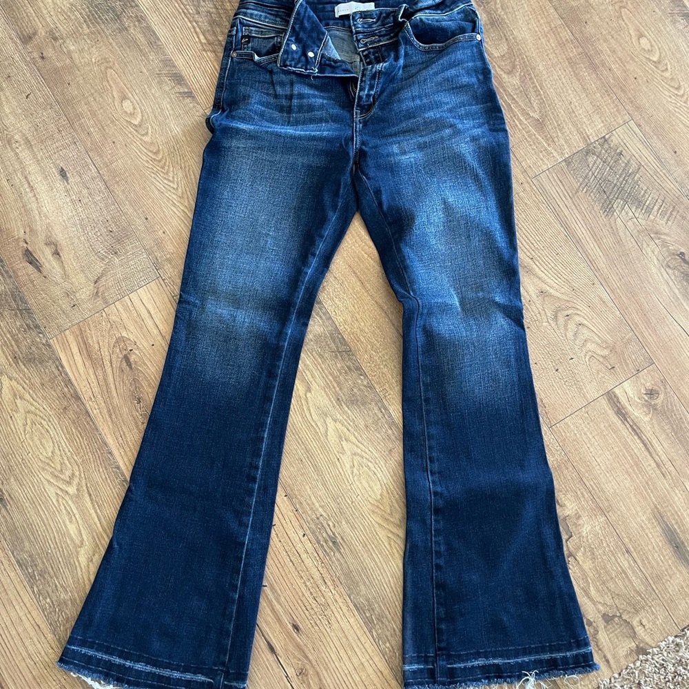 Woman’s curvy Kaycan flare bottom jeans